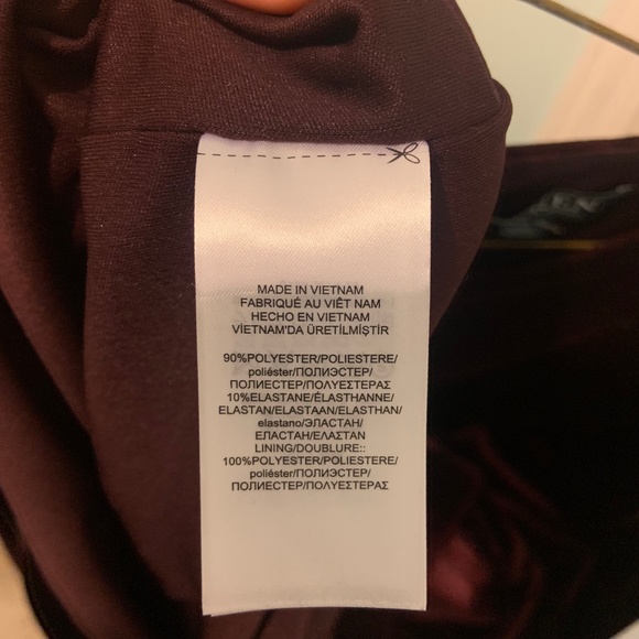 Ralph Lauren Burgundy Velvet Dress Bell Sleeves - Picture 3 of 3